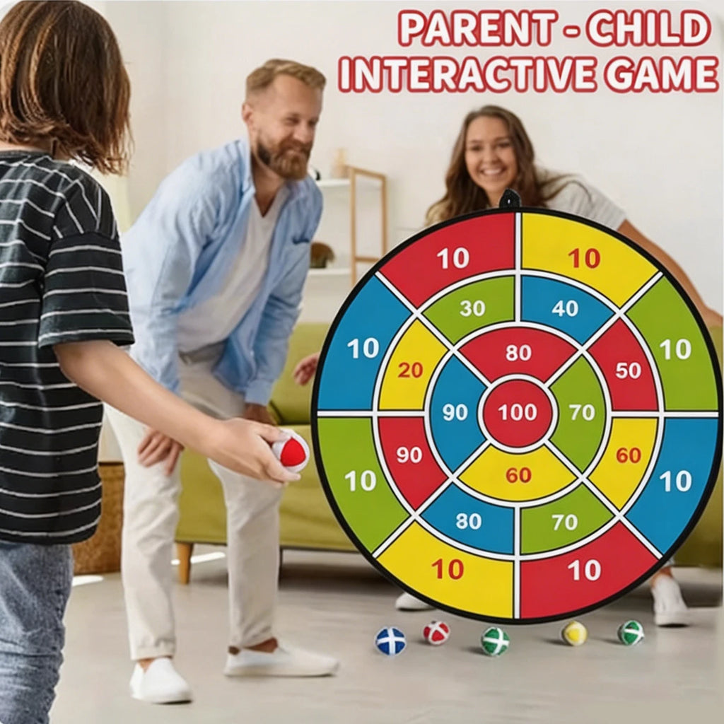 36CM Kids Sticky Ball Dart Board Game Indoor Outdoor Parent Child Interactive Educational Toy Party Favors Gift for Boys Girls