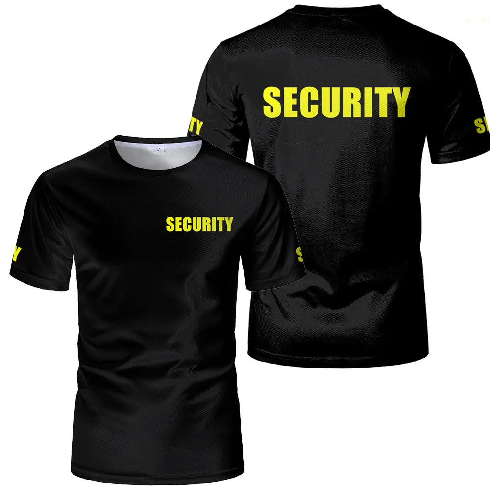 Classic Security Uniform Cheap Men's T-shirts Bodyguard Professional Work Clothes Tee Guard Light Breathable Procurement Tops