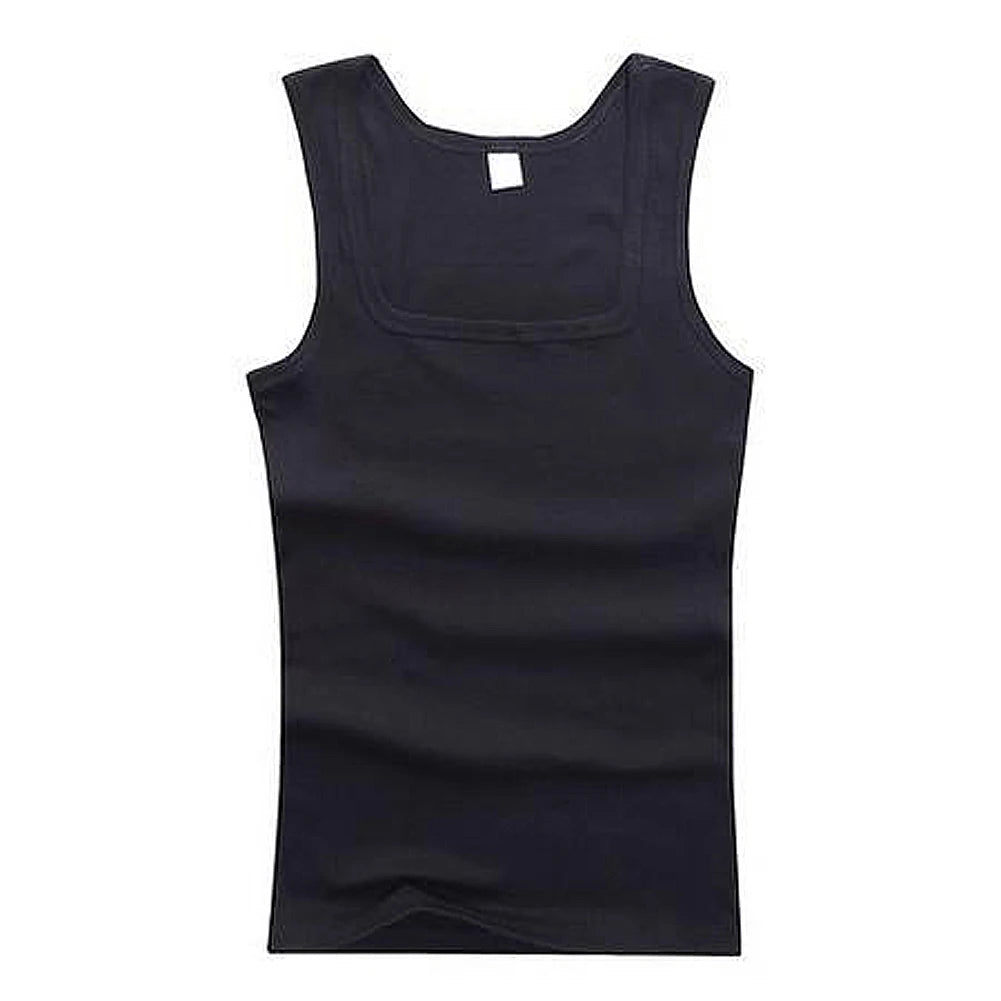 Men's Close-fitting Vest Cotton Tank Top Men Fitness Elastic Casual O-neck Breathable Bodybuilding Sleeveless Vest Male Tanks