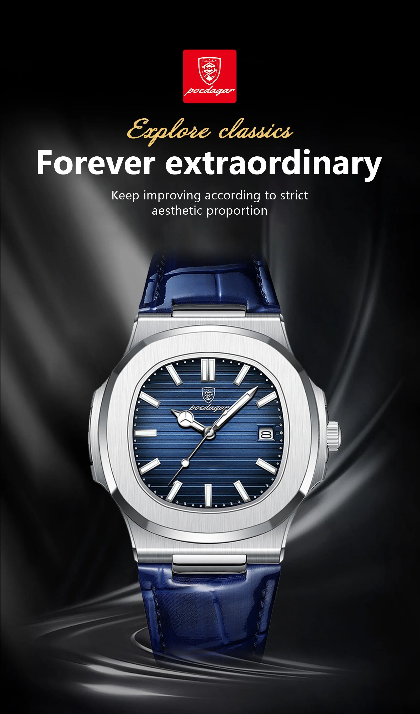 GOTTO Luxury Square Watch