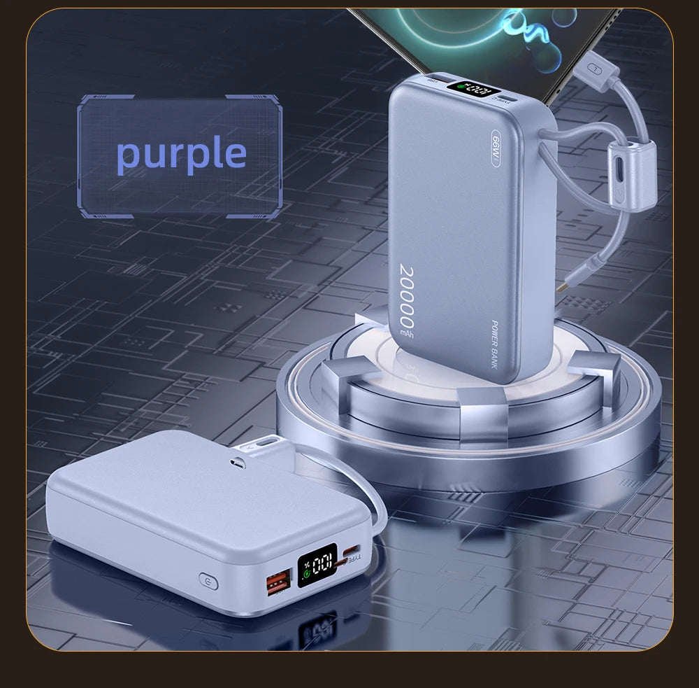 66W Fast Charge Power Bank 20000mAh