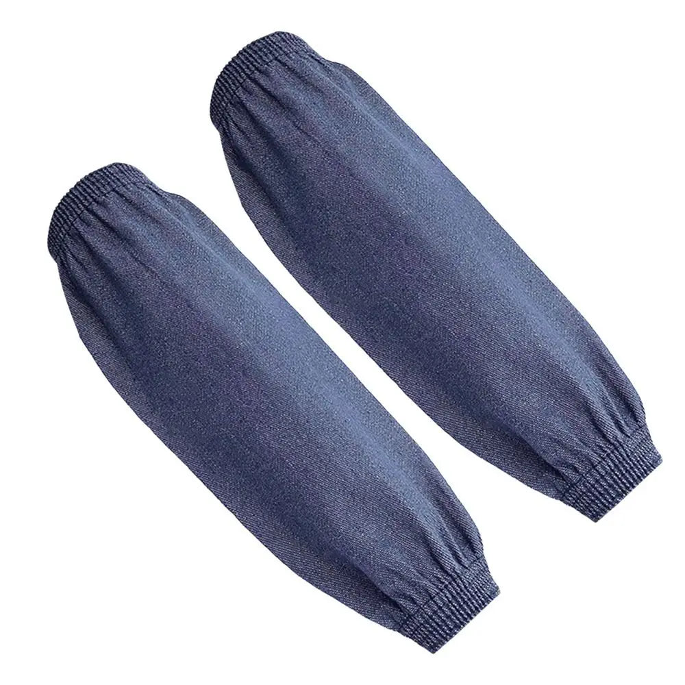 Thickened Arm Protective Sleeves Antifouling Dark Blue Welding Work Sleevelet Wear Resistant Anti-scalding Denim Oversleeves