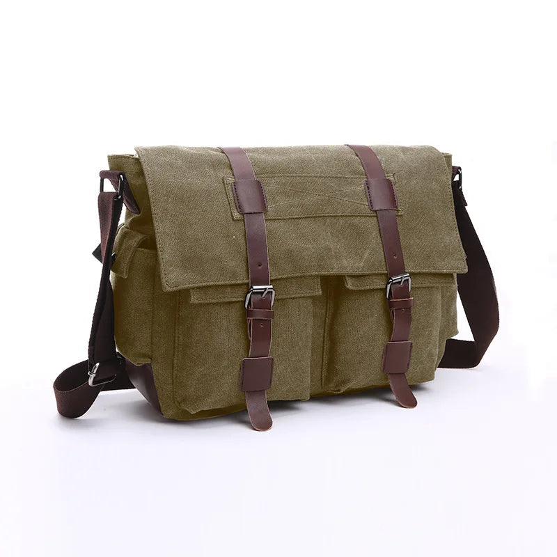 Retro Men Messenger Bags vintage Canvas Handbags Leisure Work Travel Bag Man Business Crossbody Bags Briefcase for Male Bolsas