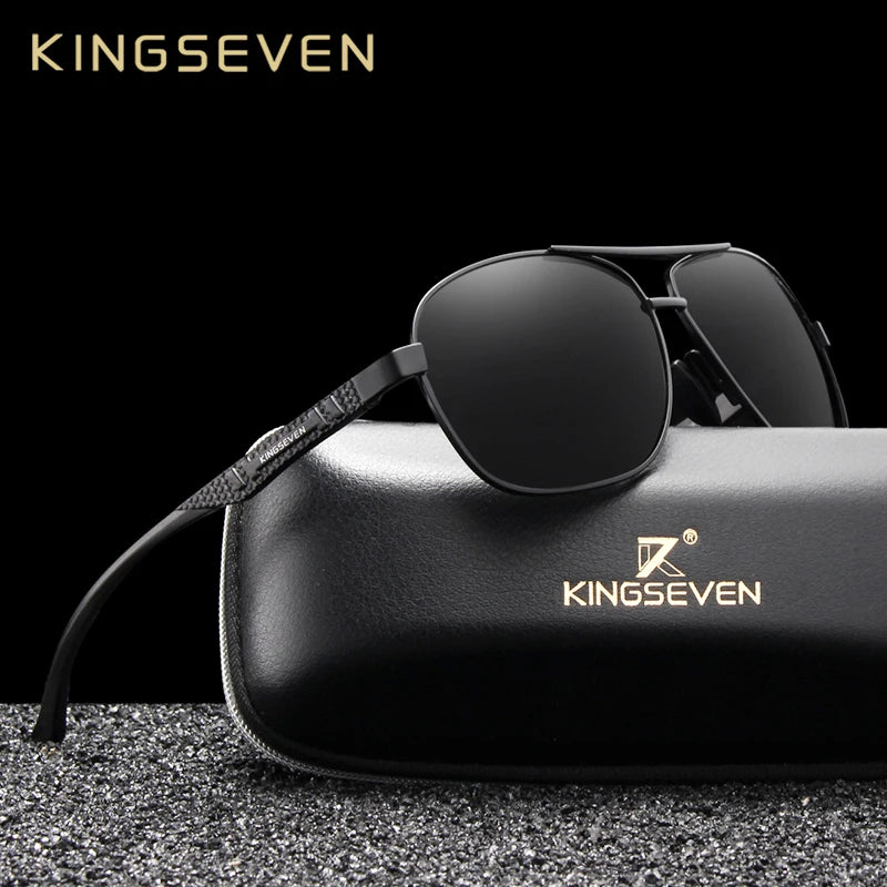 KINGSEVEN Brand Men Sunglasses Polarized Aluminum UV400 Mirror Sun Glasses Women