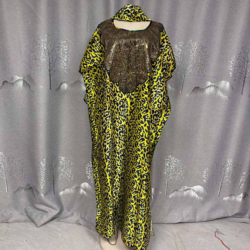 Summer African Polyester Party Evening Long Maxi Dress Kaftan Muslim Abaya Outfits Plus Size Dashiki African Dresses for Women