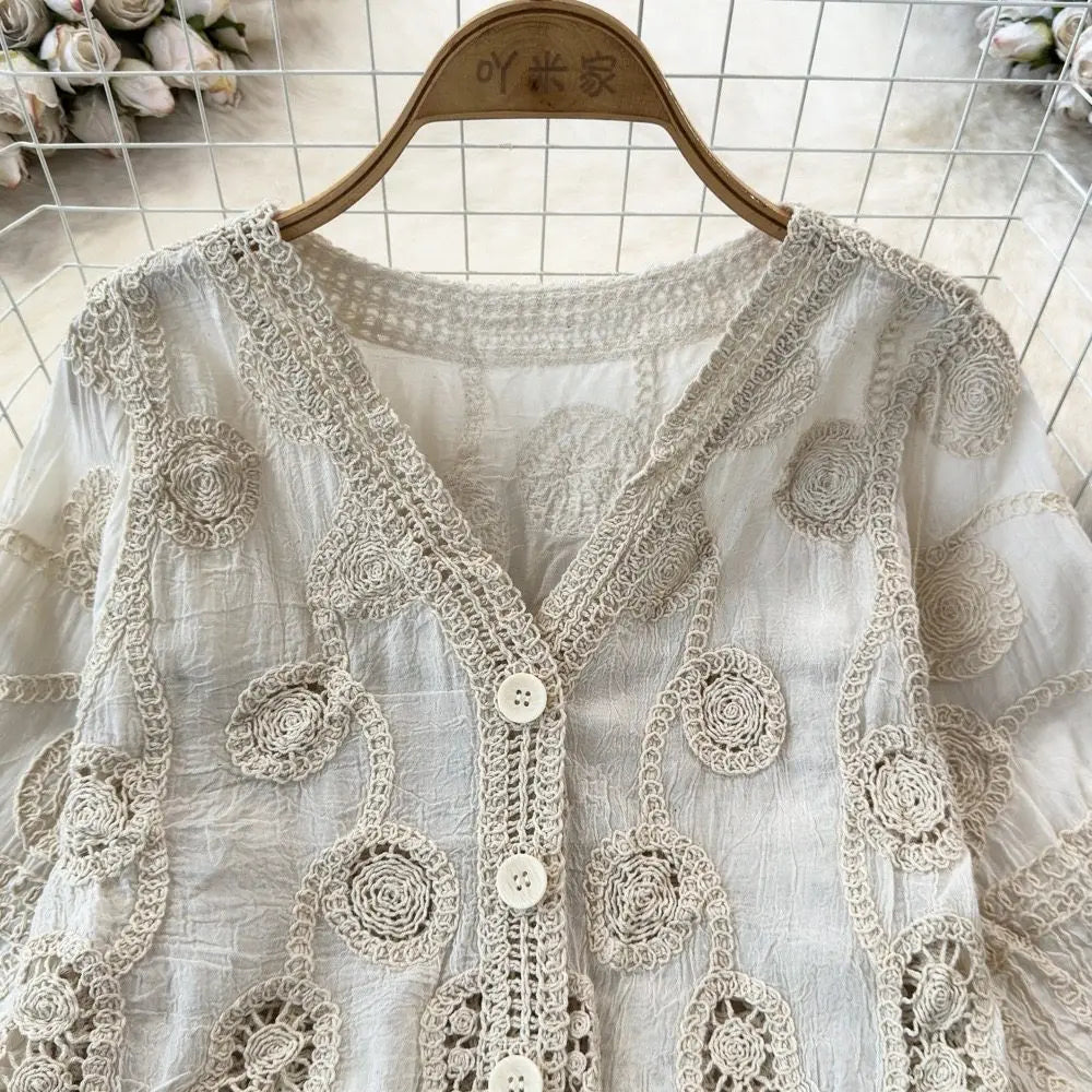 Paisley Button-up Shirt Blouse