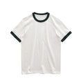 Summer American Retro 260G Heavyweight Contrasting Color T-shirt Men's Amei Kaji 100% Cotton Short Sleeve O-neck Tops Ringer TEE