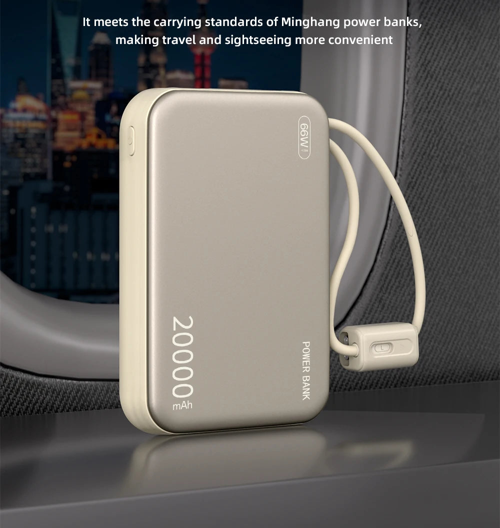 66W Fast Charge Power Bank 20000mAh