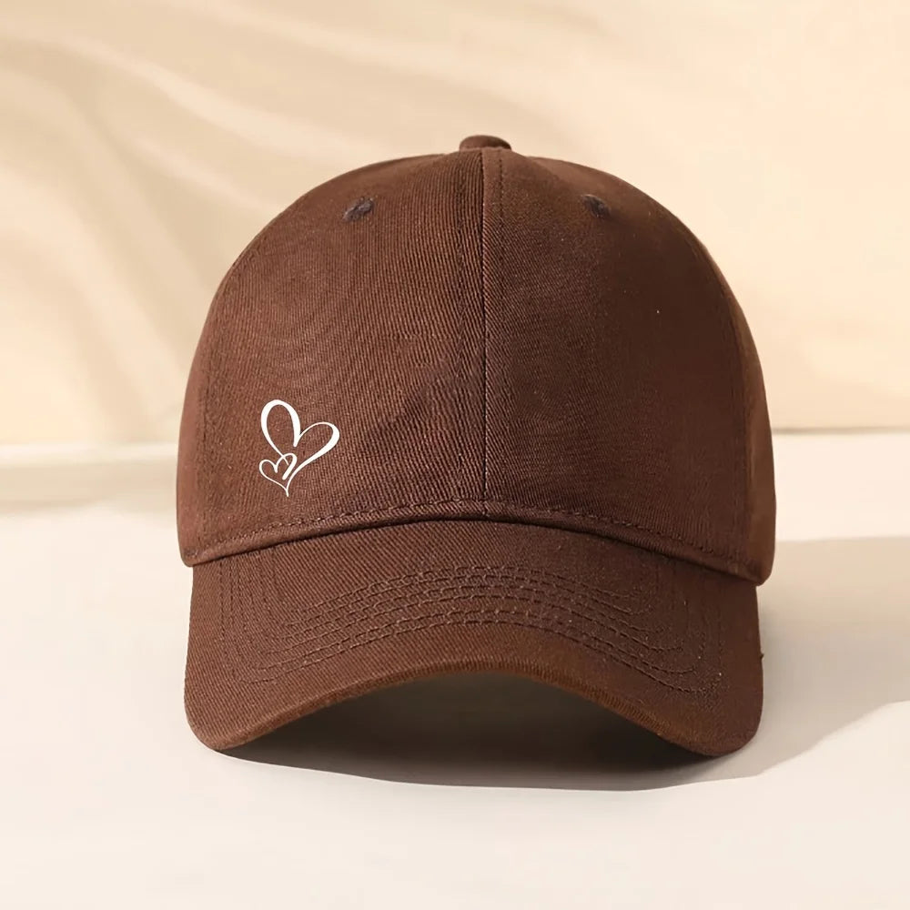 1 Piece of Love-themed Printed Baseball Cap - Adjustable Snap-back Hat, A Fashionable Hat Suitable for Both Men and Women
