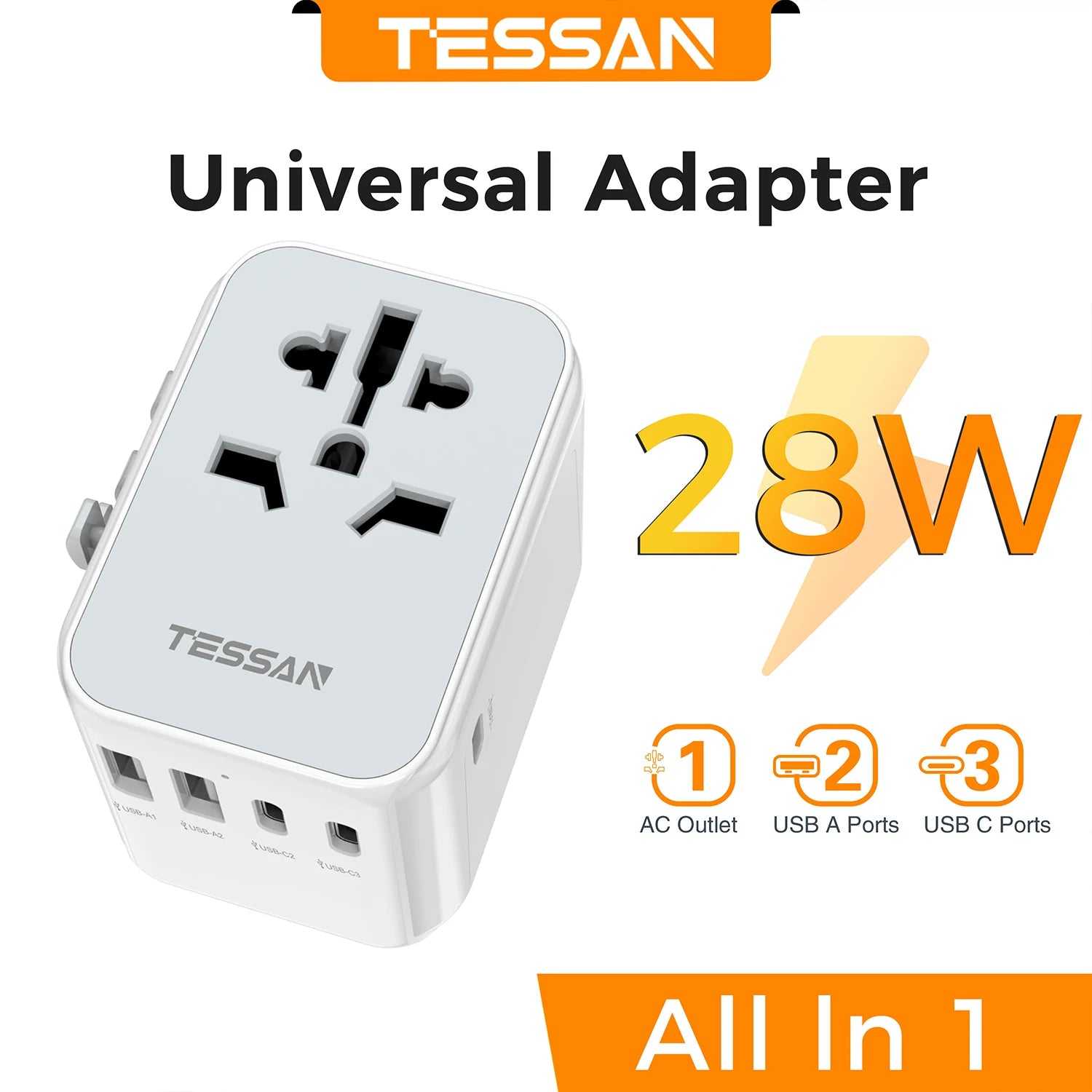 TESSAN 65W Travel adaptor