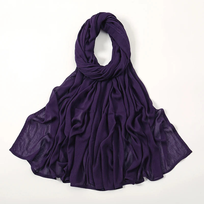 New Big Size Solid Rayon Modal Hijab Scarf Women Muslim Headscarf Wraps Shawl Femme Musulman Headband Islamic Turban 190*85cm