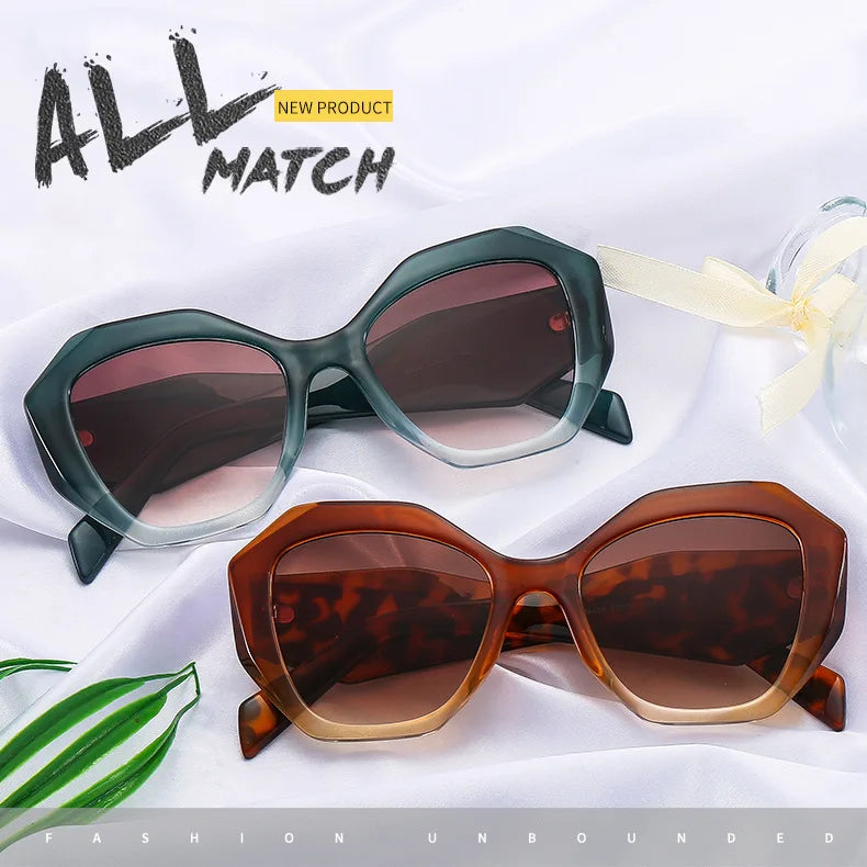 New Oversized Square Sunglasses For Women Vintage Designer Eyewear Sun Glasses Men Shades Male Female UV400 Gafas Oculos