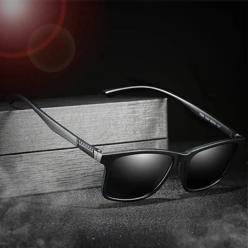 1-2PCS Luxury Men Sunglasses Fashion Vintage Square Ultra Light Frame Driving Fishing Sun Glasses For Man Eyewear