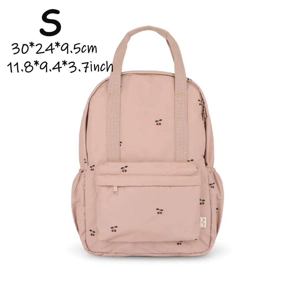 KS Brand Mommy Bag Travel Children Kid Cherry Backpack Primary Schoolbag Baby Waterproof Print Kindergarten Bags Boys Girls Gift