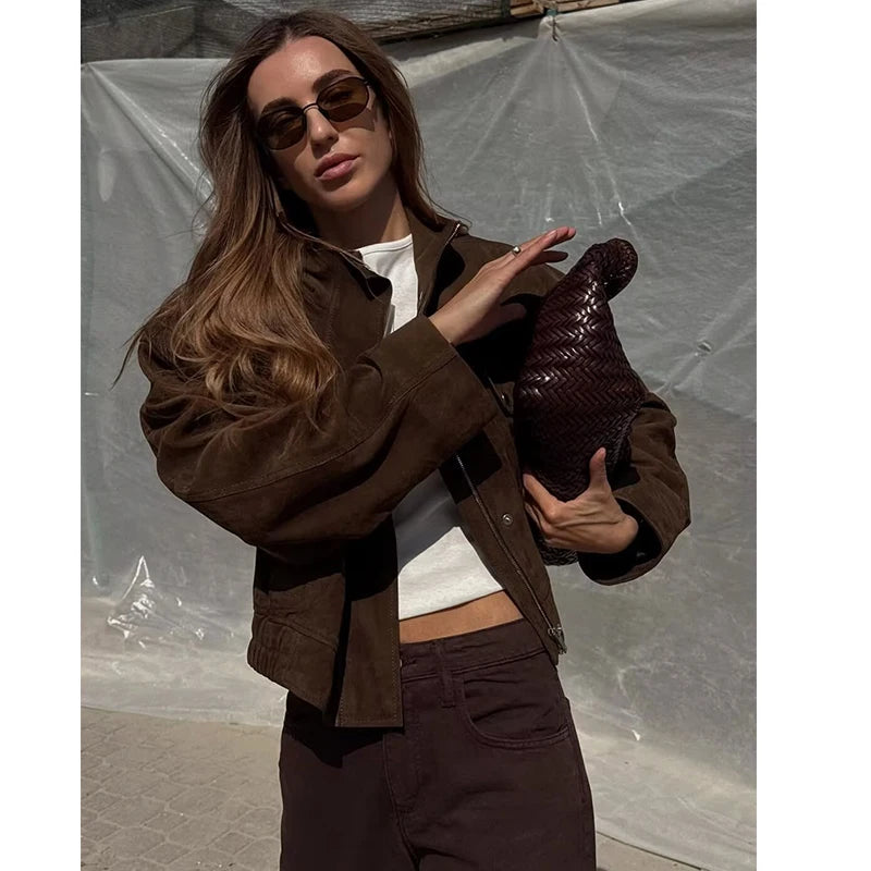 Women's Autumn Jackets 2025 New Fashion Big Pocket Elegant Women's Loose Warm Jackets Autumn Street Chic Young Student Coats