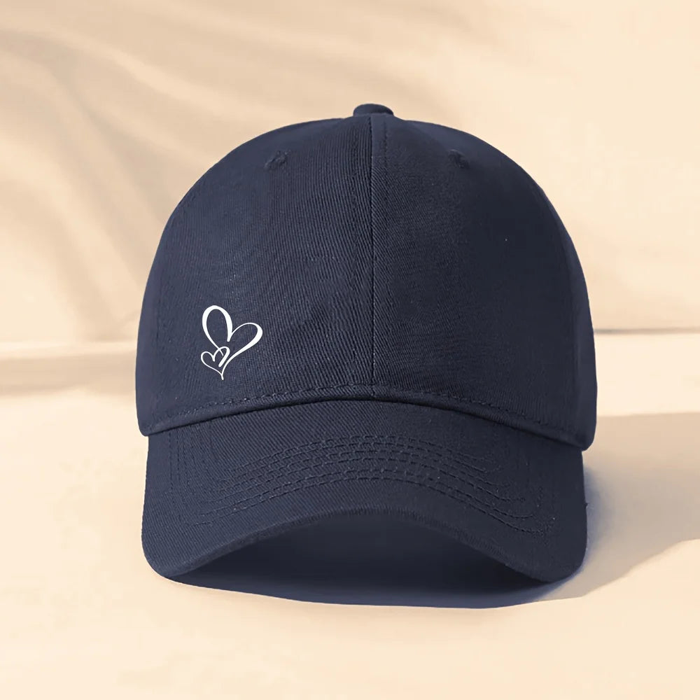 1 Piece of Love-themed Printed Baseball Cap - Adjustable Snap-back Hat, A Fashionable Hat Suitable for Both Men and Women