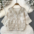 Paisley Button-up Shirt Blouse
