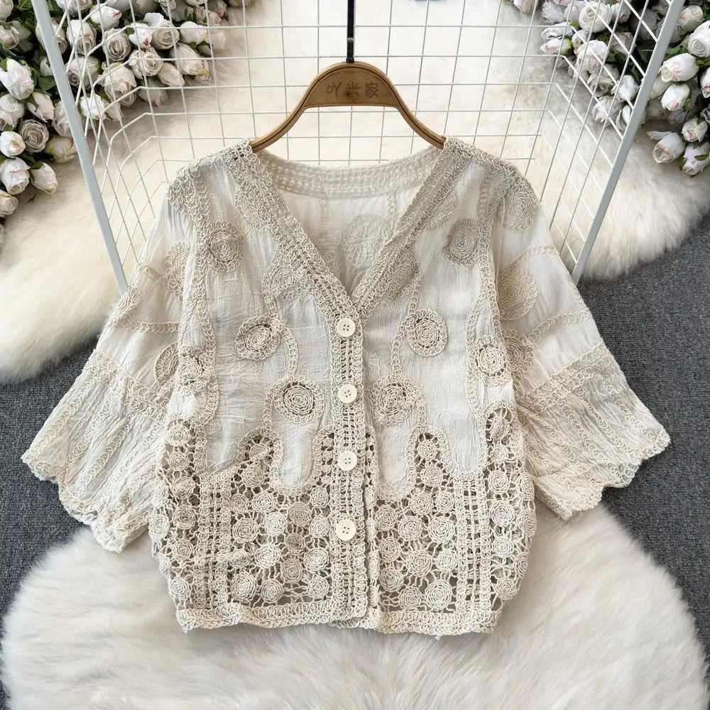 Paisley Button-up Shirt Blouse