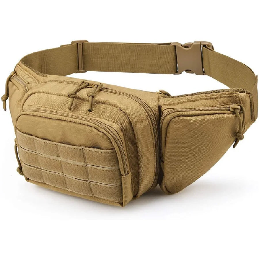 Men Waist Bag Belt Bumbag Waterproof Nylon Molle EDC Fanny Phone Pouch for Hunting Climbing Camping