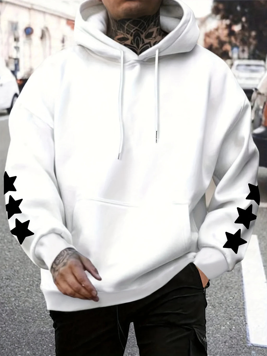 Autumn/Winter Street Trends "Who Cares?"Letter Print Men Women Hooded Sweatshirt Daily Outdoor Fitness Casual Warm Sportswear