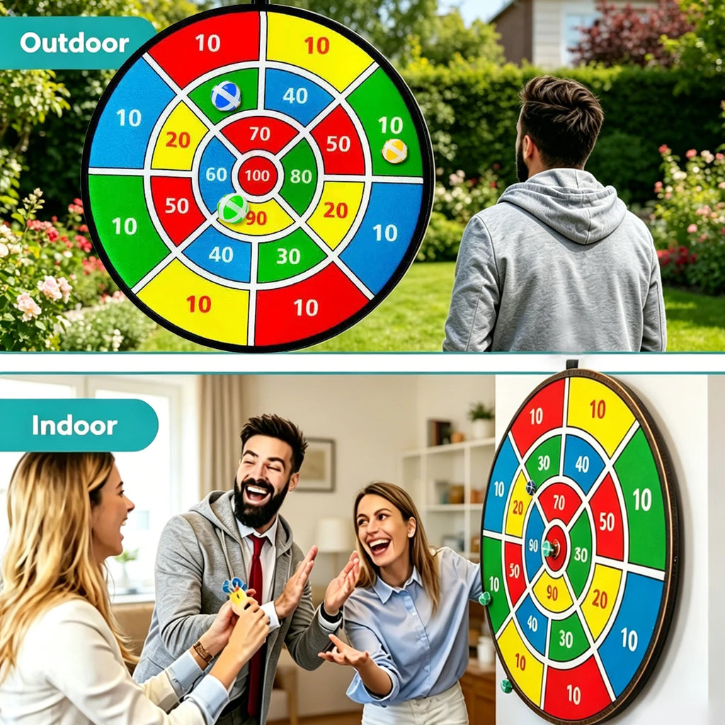 36CM Kids Sticky Ball Dart Board Game Indoor Outdoor Parent Child Interactive Educational Toy Party Favors Gift for Boys Girls