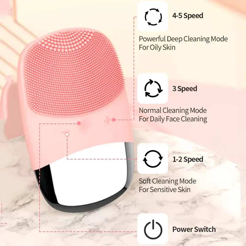 Rechargeable Silicone facial brush