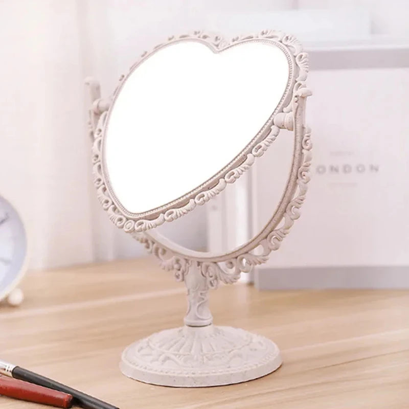 New Desktop Makeup Mirror Shape Makeup Vanity Portable Double-side Vanity Mirror Hand Mirror Cosmetic Compact Mirror For Women