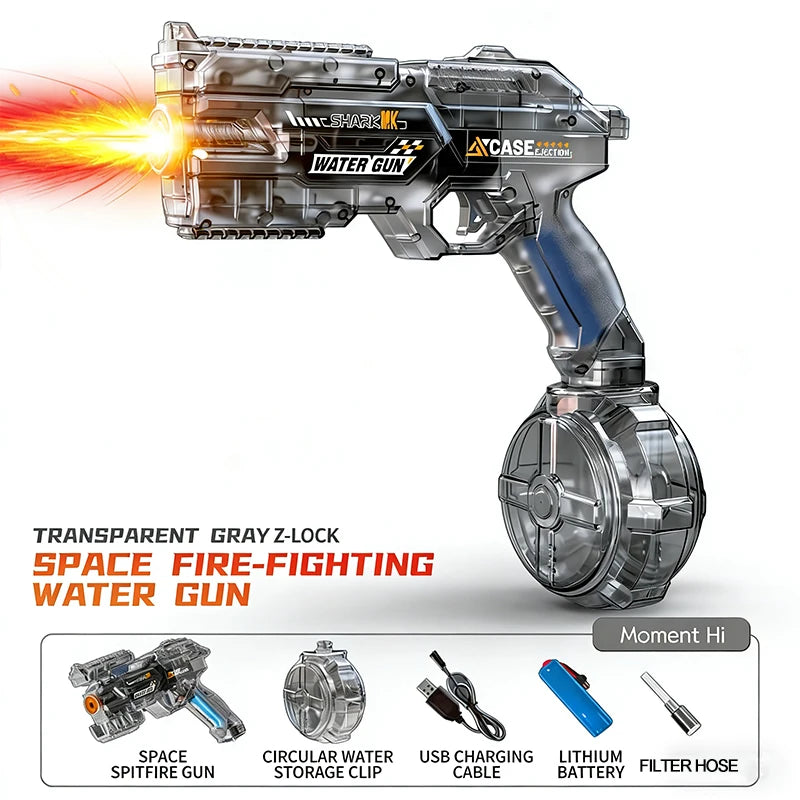 Electric Water Guns For Adults Powerful Squirt Glowing Light Water Blasters Summer Outdoor Beach Toy For boys Kid Gift