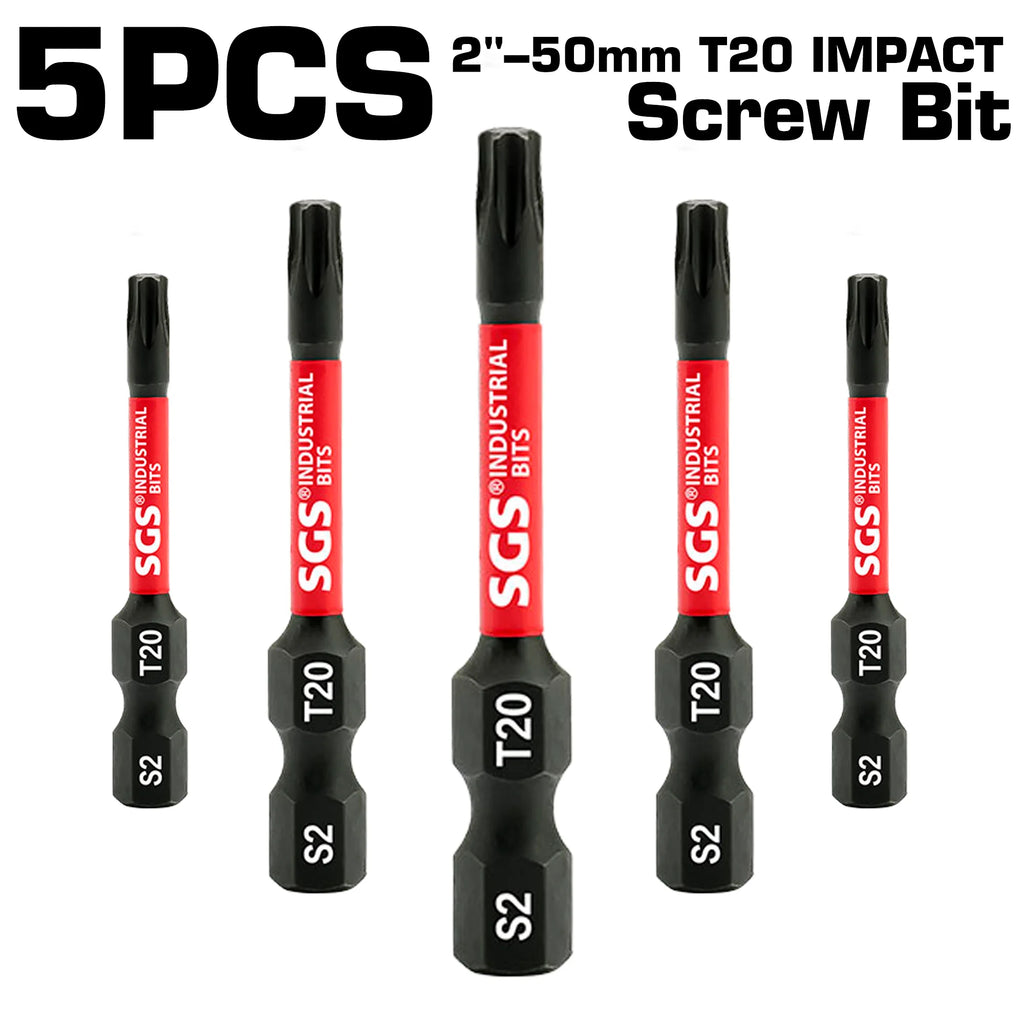 10/20/5Pcs High-Hardness Impact-Resistant T20 Screwdriver Bits, 50mm, Strong Magnetic and High Torque, Universal for Power Tools/Outdoor Work