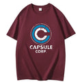 Men Short-sleeve New Funny Capsule Corp Print Tees Cotton Loose Breathable Graphic T Shirts Casual Streetwear Tops Men Clothing