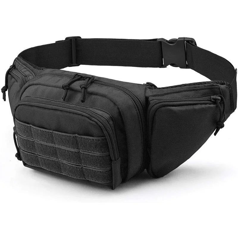 Men Waist Bag Belt Bumbag Waterproof Nylon Molle EDC Fanny Phone Pouch for Hunting Climbing Camping
