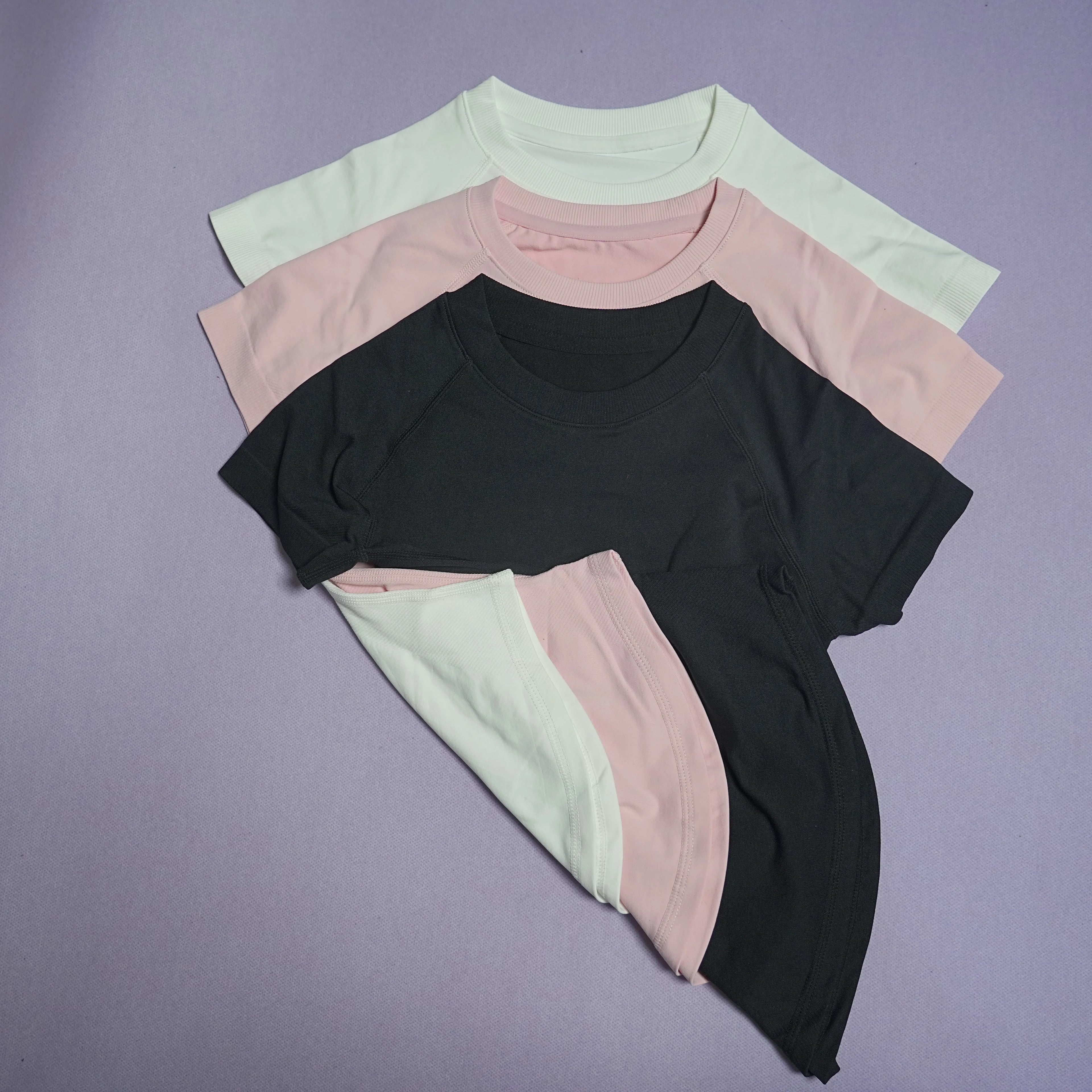 LOGO Sport Short Sleeve Top Women Running Sports T Shirt Summer Short Sleeve Round Neck Breathable Gym Vest Yoga Fitness Top