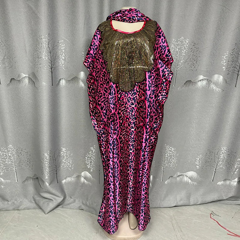 Summer African Polyester Party Evening Long Maxi Dress Kaftan Muslim Abaya Outfits Plus Size Dashiki African Dresses for Women