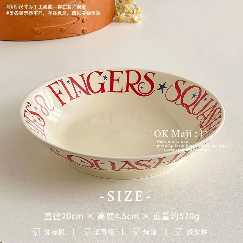 Party Red Design Dinner Set Plates European Style Elegant Round Plates Dinner Sets Ceramic Luxury Vaisselle Kitchen Dishes