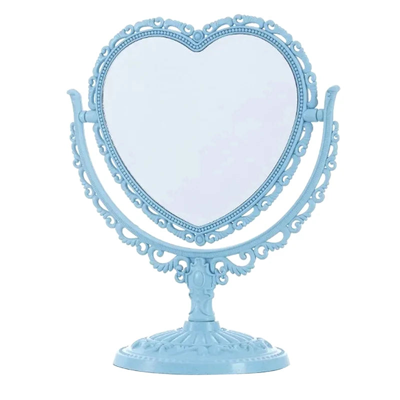 New Desktop Makeup Mirror Shape Makeup Vanity Portable Double-side Vanity Mirror Hand Mirror Cosmetic Compact Mirror For Women