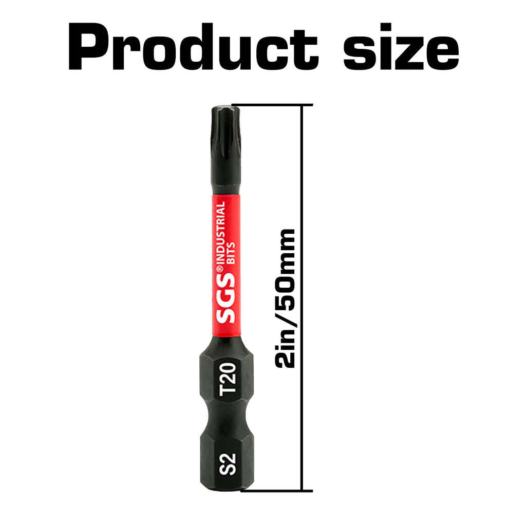 10/20/5Pcs High-Hardness Impact-Resistant T20 Screwdriver Bits, 50mm, Strong Magnetic and High Torque, Universal for Power Tools/Outdoor Work