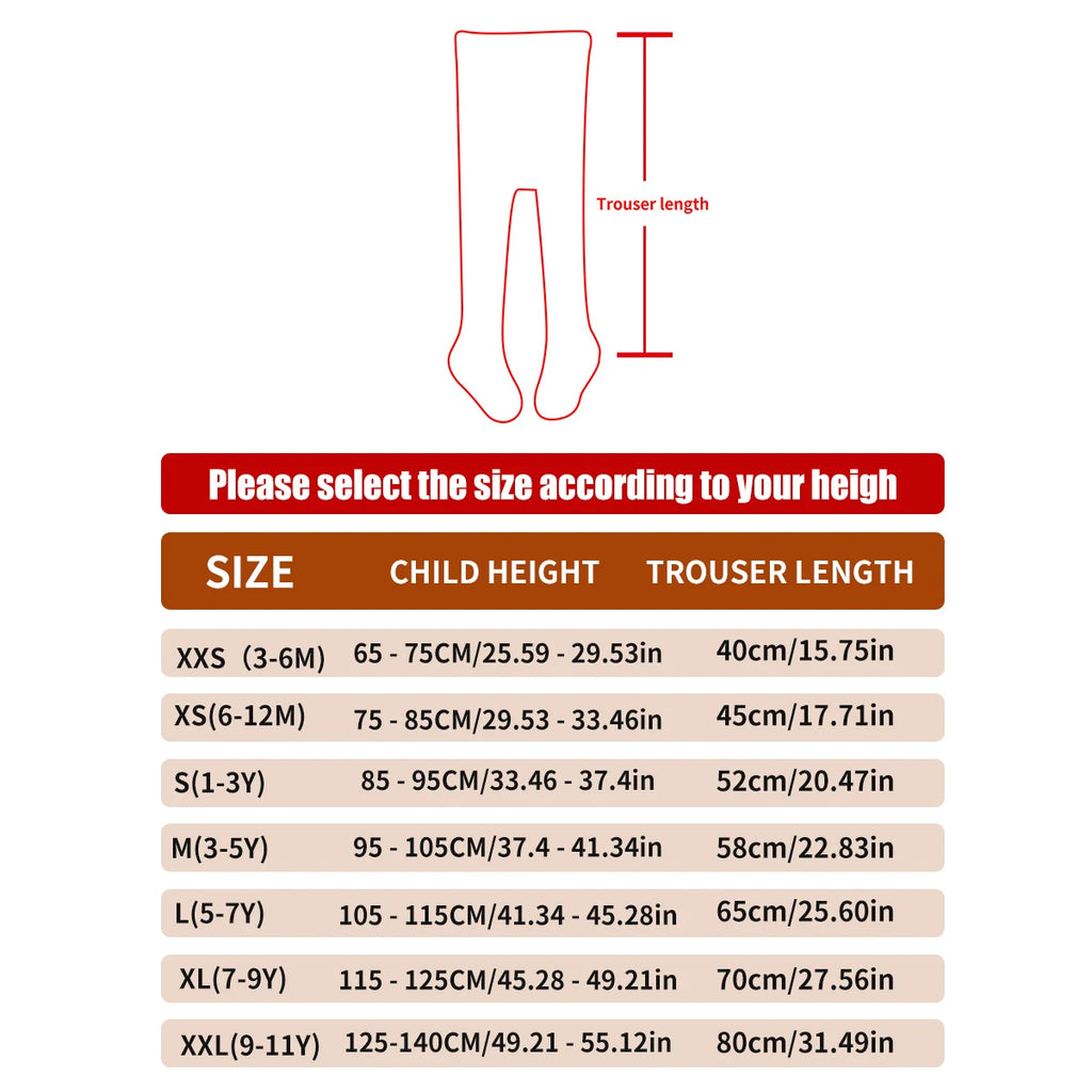 4 PCS Four-Season Solid Medium Thickness Baby Toddler Leggings Socks – Children Girl Kid Tights for School, Performance & Daily
