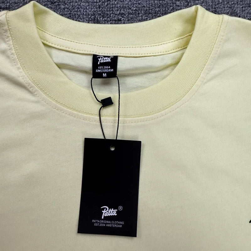 Summer Round Neck Men's Women's Loose Patta Tops New Style High Quality PATTA Short Sleeved T-shirts One Day Ship Out