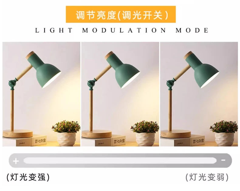 Nordic Wooden LED Lamp