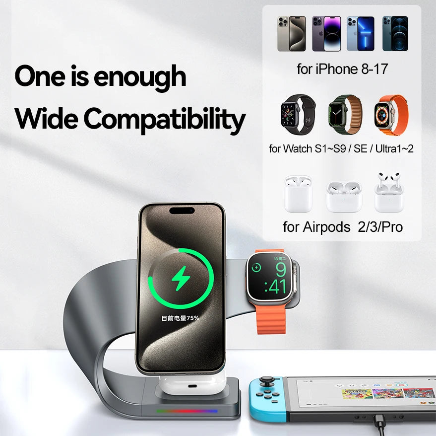 Magnetic Wireless Stand  15W Fast Charging