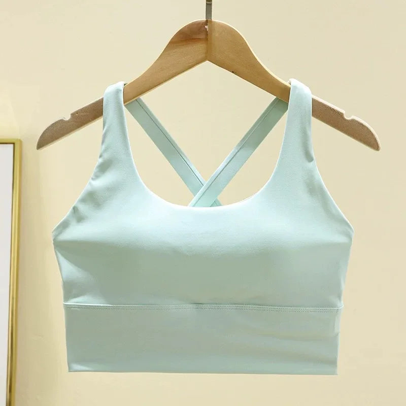 Shockproof High-Intensity Exercise Fitness Bra All-In-One Cup Running Gathered Yoga Beauty Back Breathable Sports Bra for Women