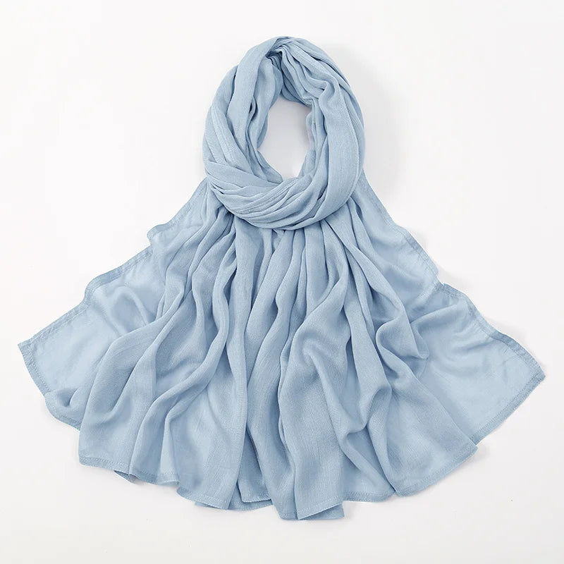 New Big Size Solid Rayon Modal Hijab Scarf Women Muslim Headscarf Wraps Shawl Femme Musulman Headband Islamic Turban 190*85cm