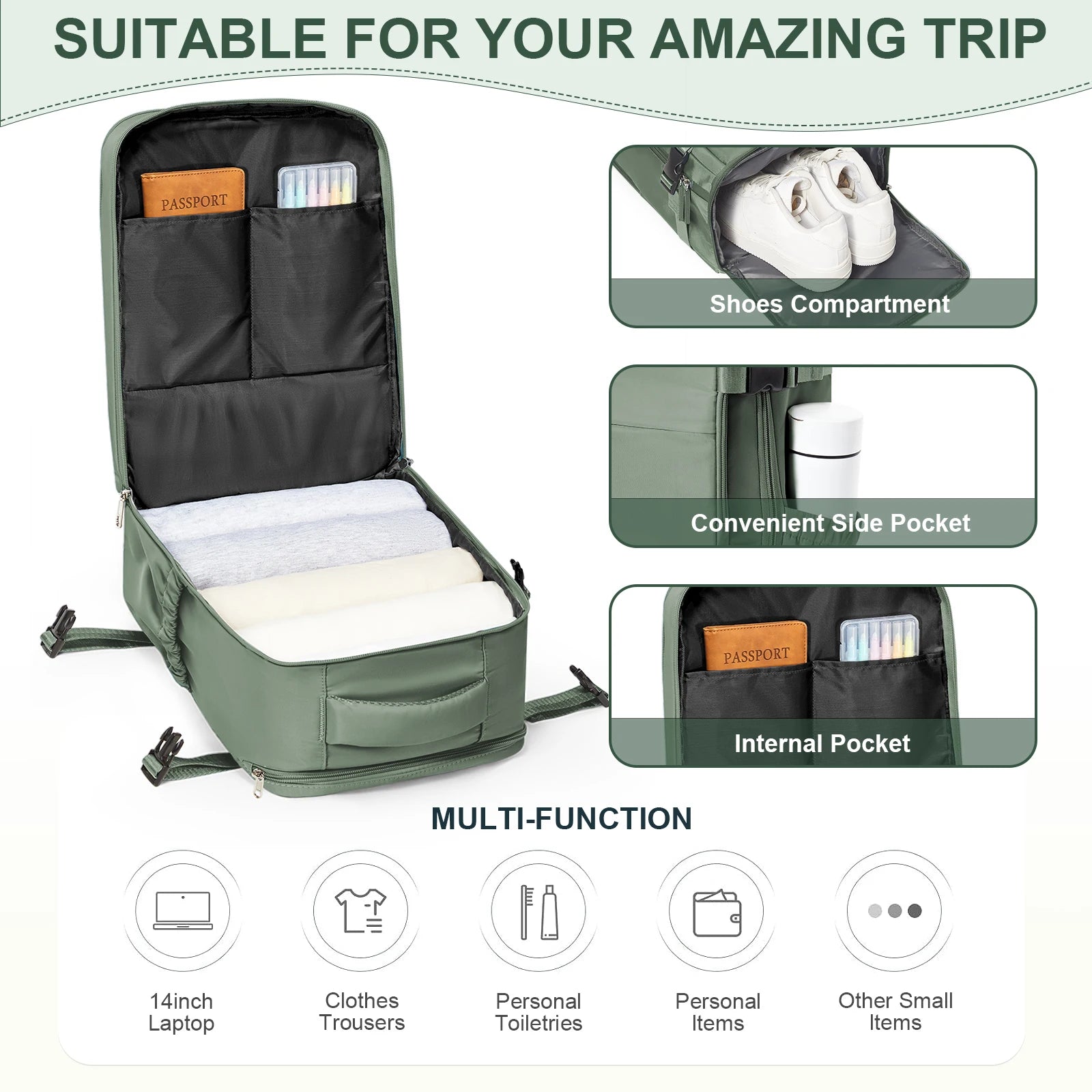 Ryanair Backpack 40x30x20 Cabin Bag Travel Backpack for Men Women Hand Luggage Leisure Laptop Backpack mochila para viaje cabina