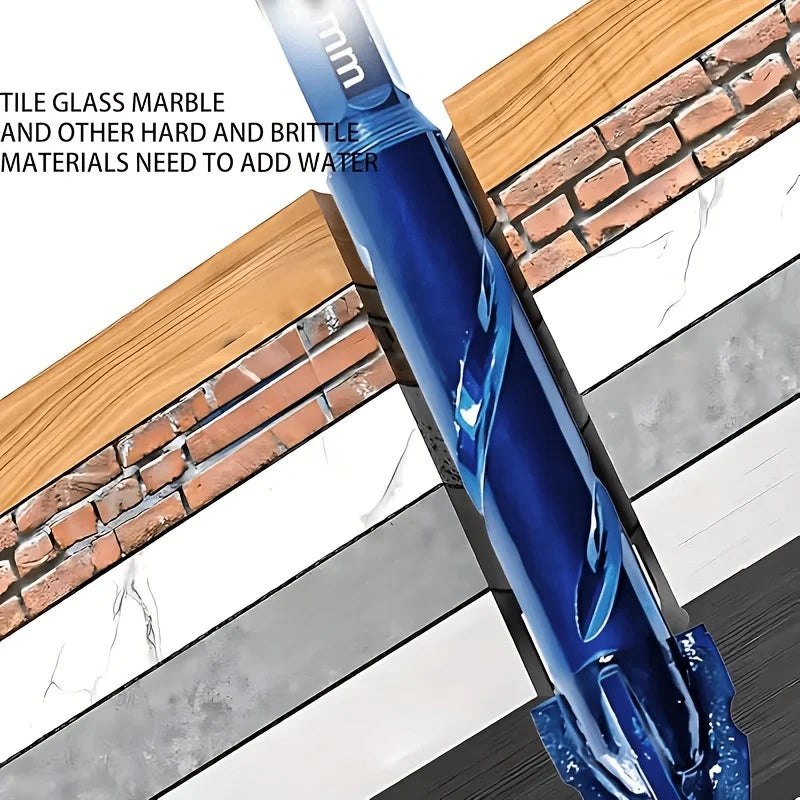 6/8/10mm 3PCS Four-Cutter Cross Tile Drill Bits Multipurpose Masonry Drill for Ceramic Tile Brick Glass Drilling Work