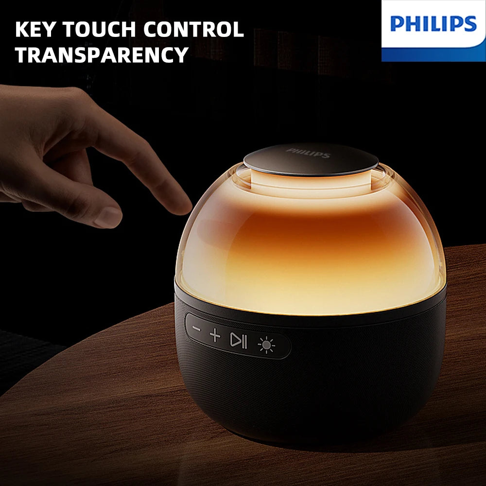 Philips TAS2009 Smart Wireless Bluetooth Speaker Convenient Home 360 ° Surround Sound Audio with Colorful Light for Office Home