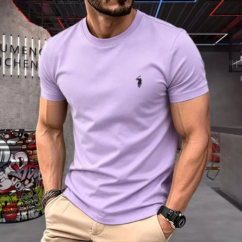 cotton round neck short sleeved