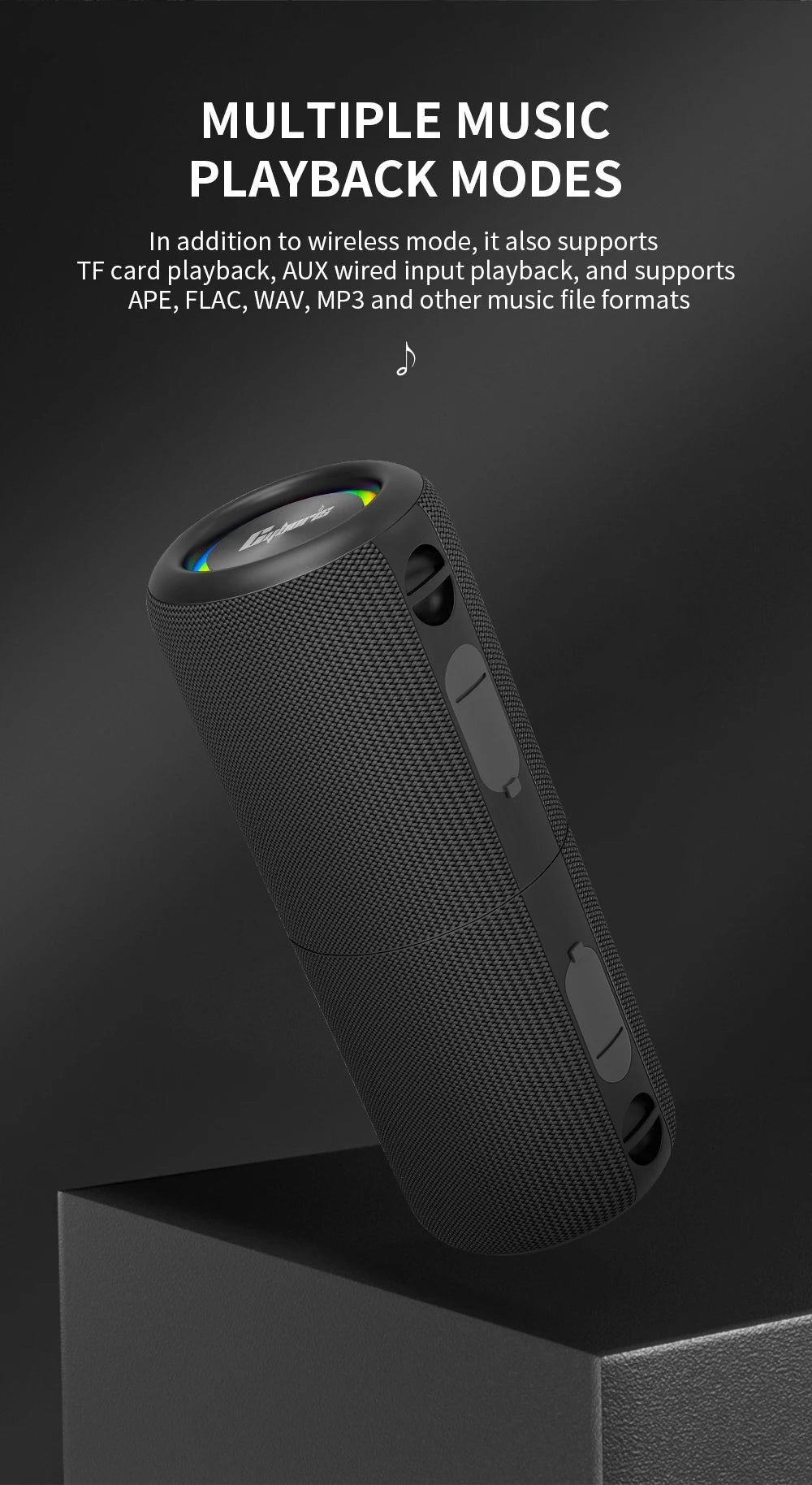 2in1 S10 Split Wireless Bluetooth Speaker 20W Powerful IPX6 HIFI Stereo Surround with RGB Light Aux TF Card for Outdoor Home