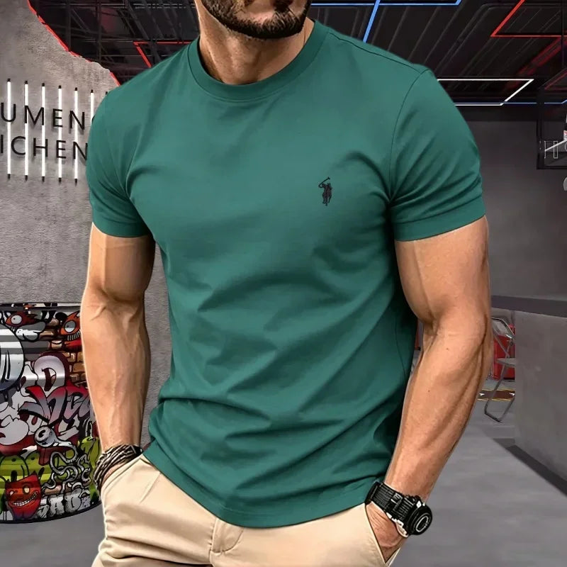 cotton round neck short sleeved
