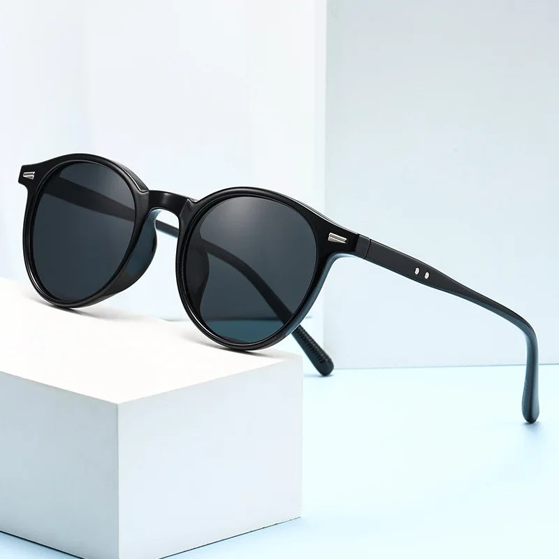 Fashion Transparent Round Frame Sunglasses for Women Casual Driving Outdoor Eyewear Men Plastic Ultralight UV400 Eyeglasses