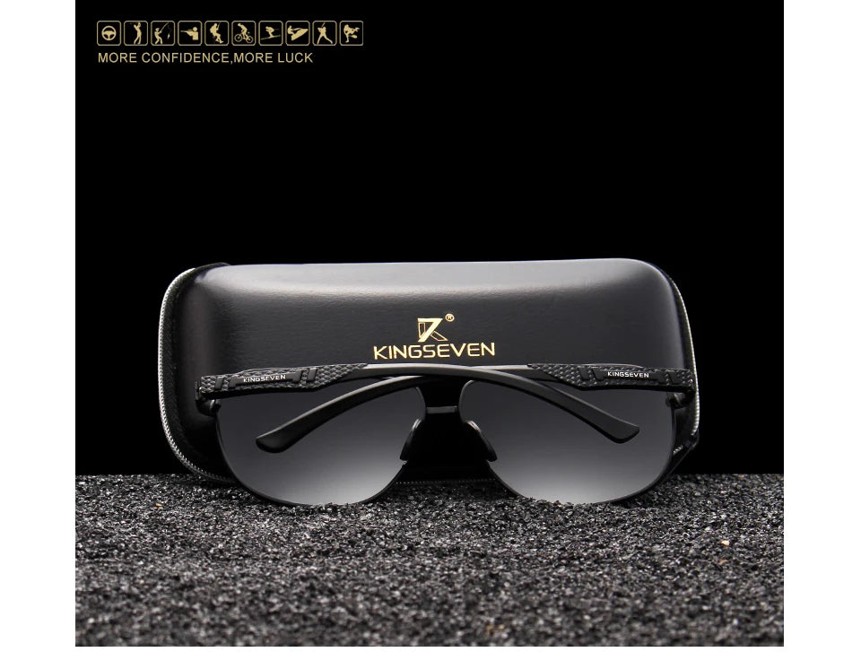 KINGSEVEN Brand Men Sunglasses Polarized Aluminum UV400 Mirror Sun Glasses Women